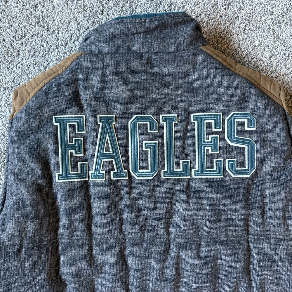 NFL Philadelphia Eagles Reversible Puffer Vest Wool Blend Size XXL - Picture 8 of 14
